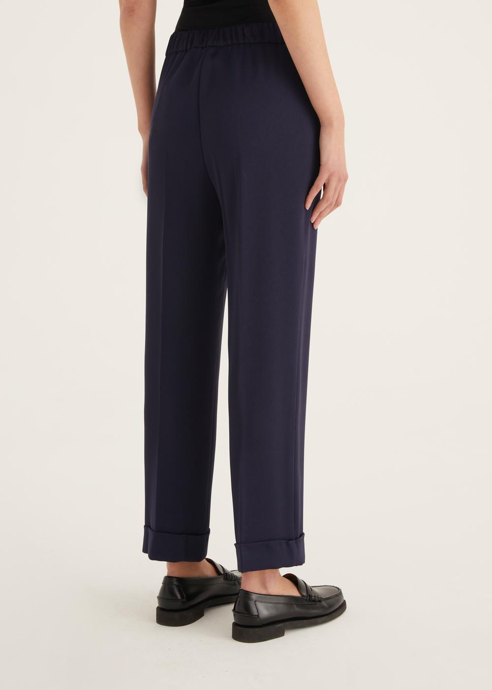 Rosso35 Pantalone con risvolto ed elastico in vita Saldi