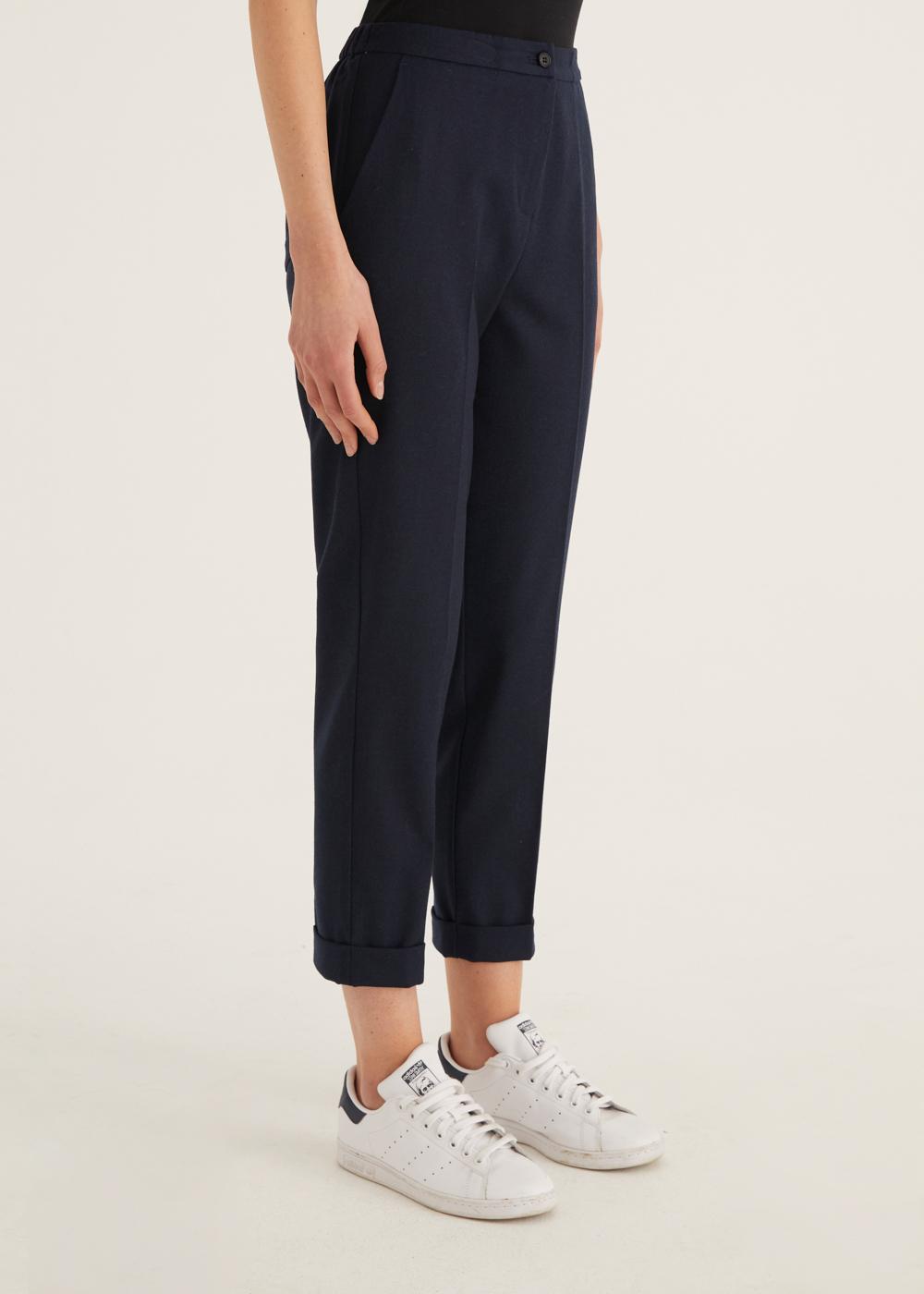 Rosso35 Pantalone dritto con elastico dietro in vita Negozio