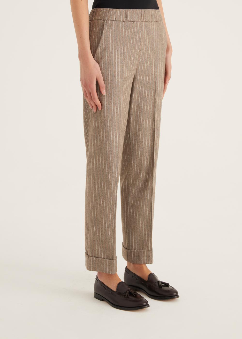 Rosso35 Pantalone dritto con elastico in vita Nuova