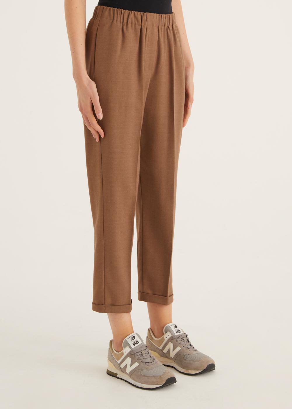 Rosso35 Pantalone dritto con elastico in vita Moda