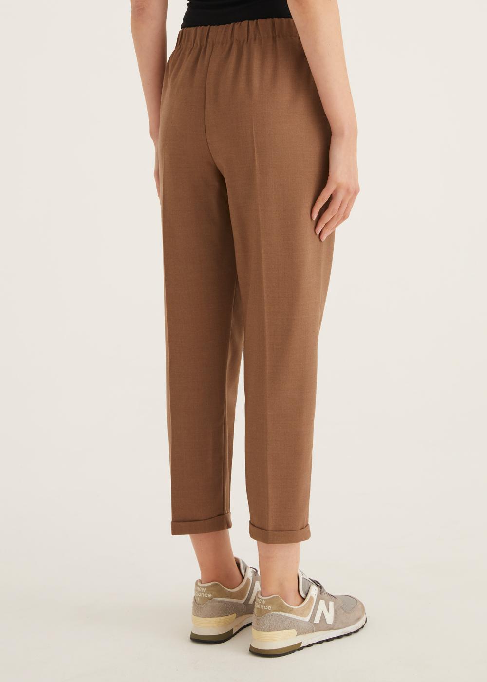 Rosso35 Pantalone dritto con elastico in vita Moda