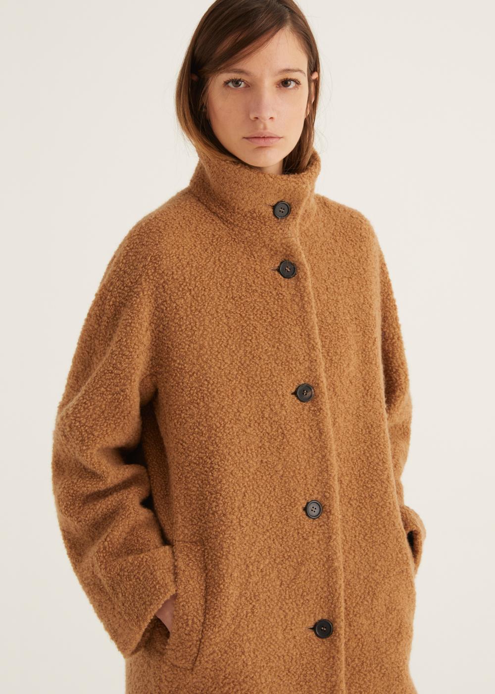 Rosso35 Cappotto lungo collo in piedi In Linea