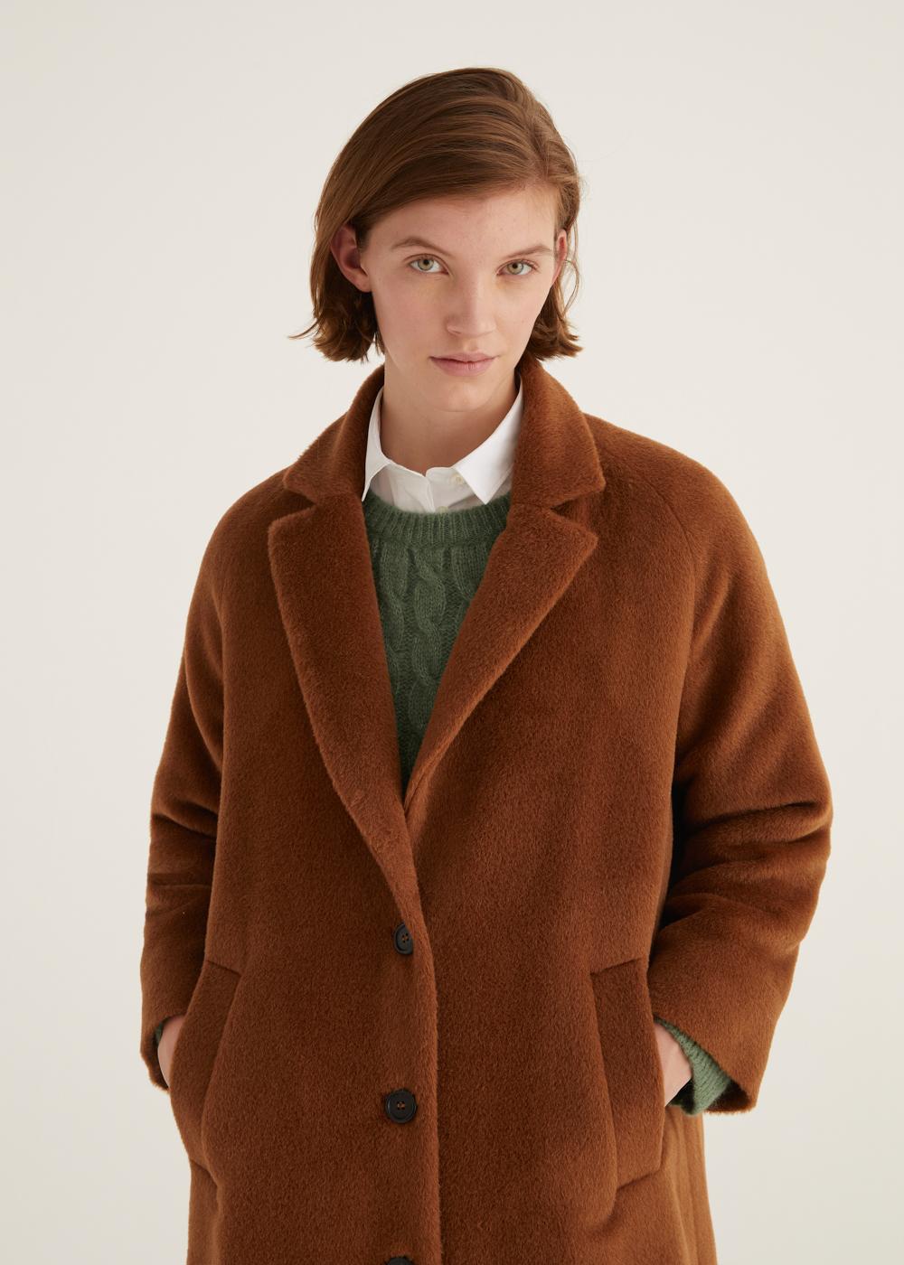 Rosso35 Cappotto lungo monopetto Nuovo