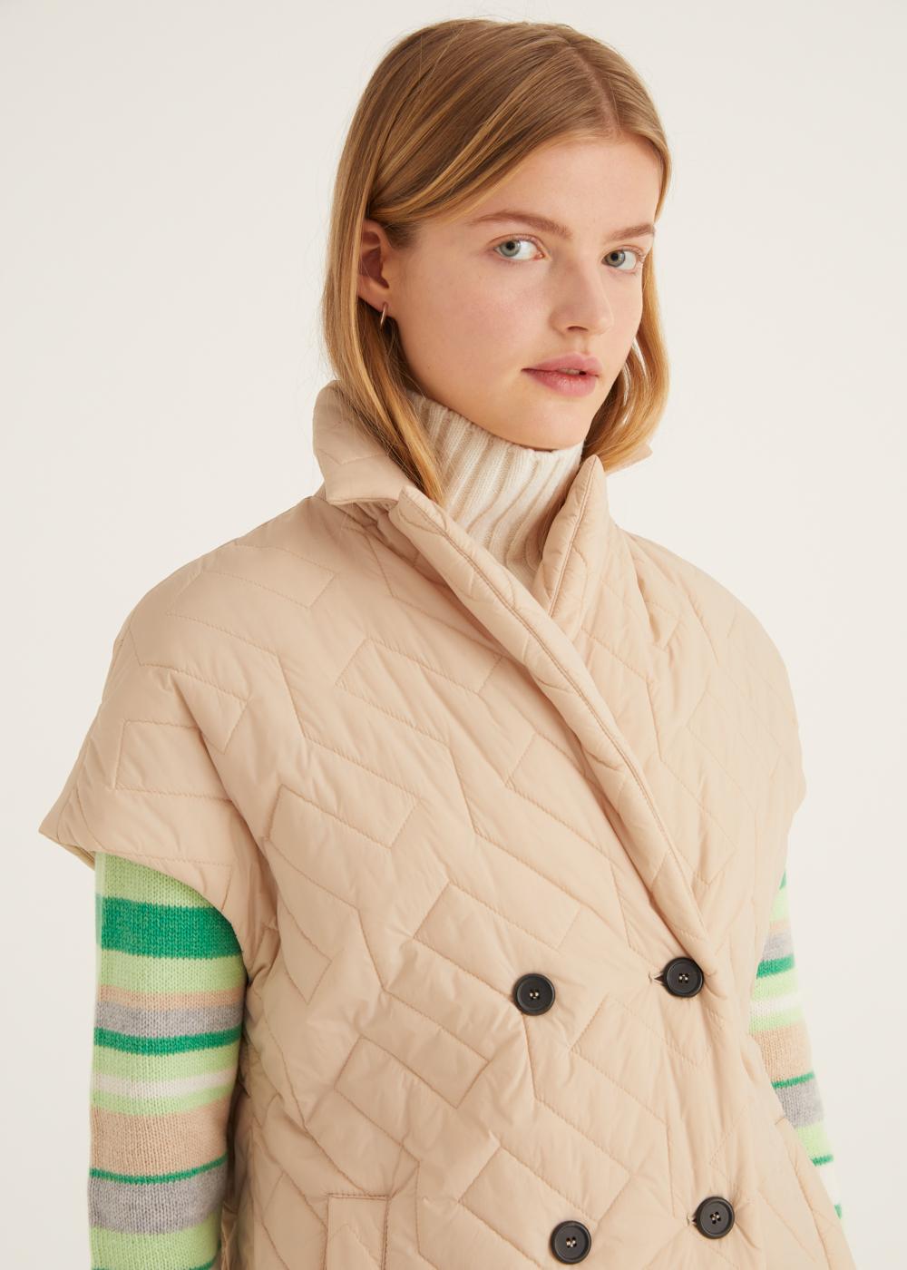 Rosso35 Gilet lungo doppiopetto trapuntato Sconto