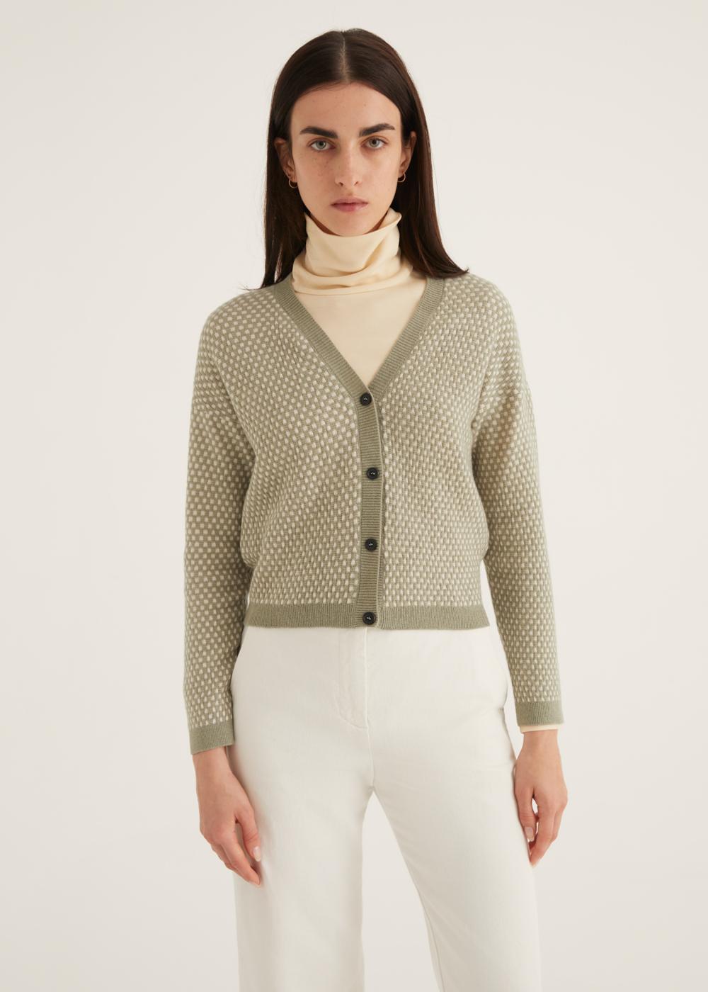 Rosso35 Cardigan micro motivo jacquard I Più Venduti