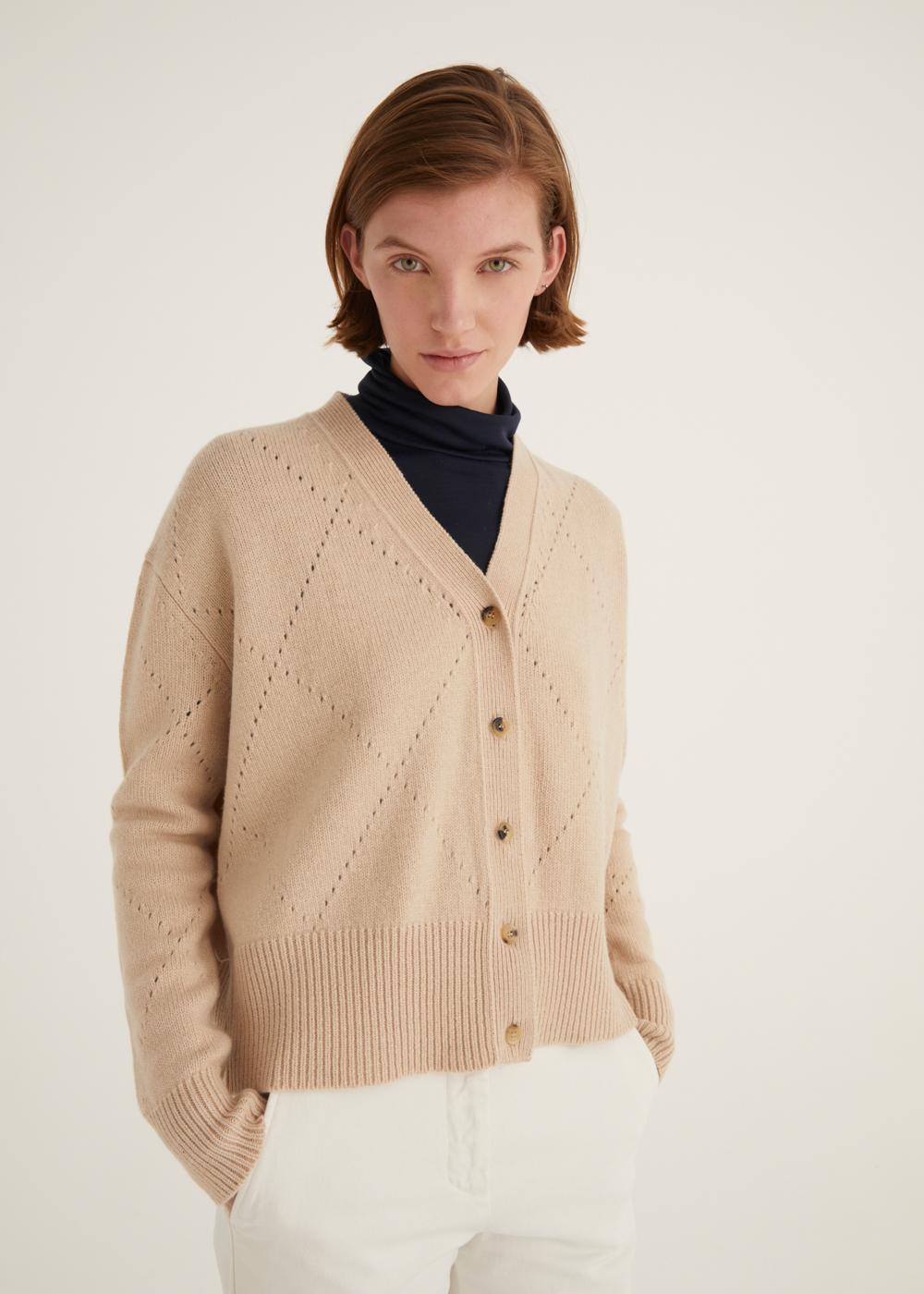 Rosso35 Cardigan motivo rombo Vendite Flash