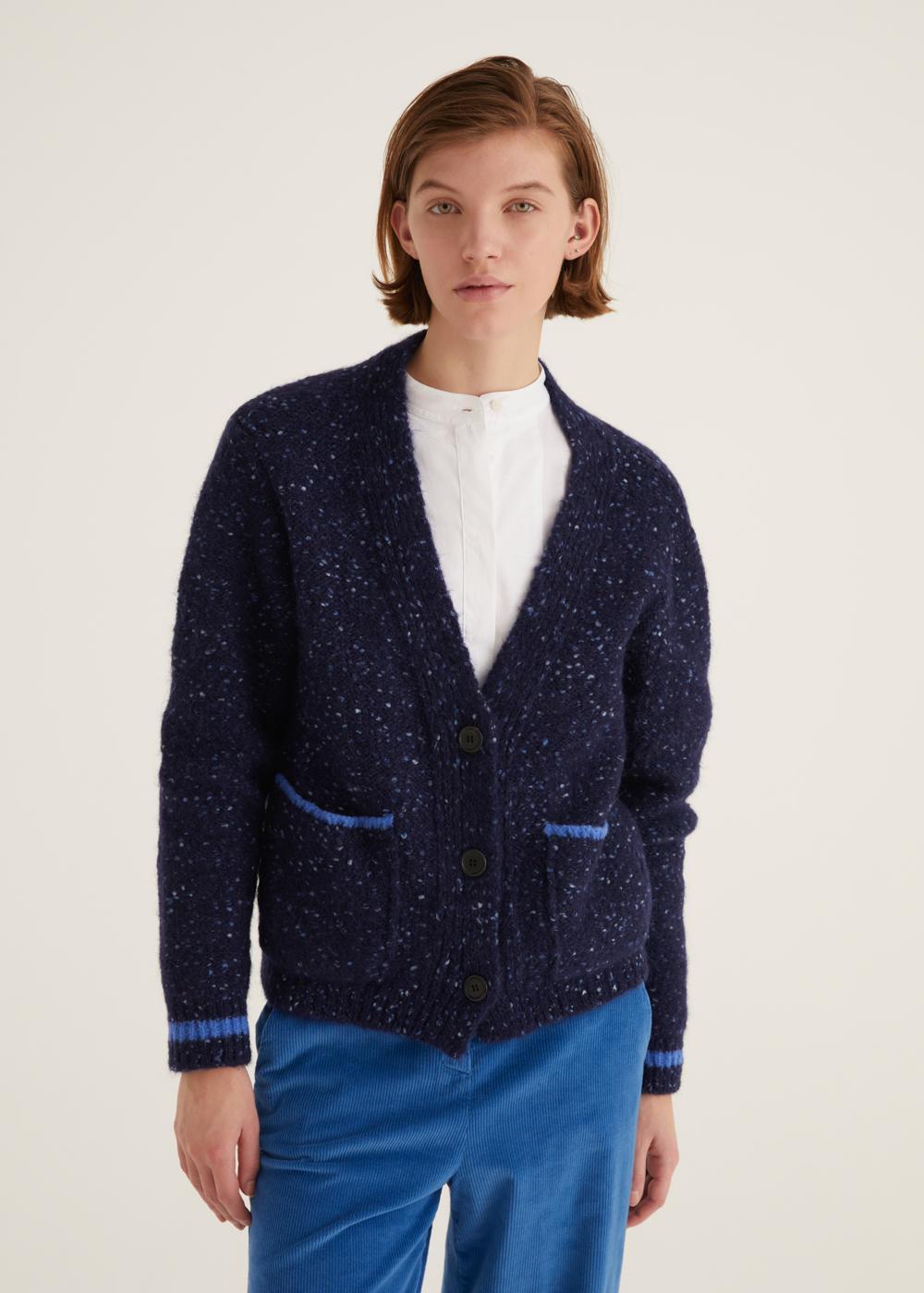 Rosso35 Cardigan oversize con contrasti Negozio