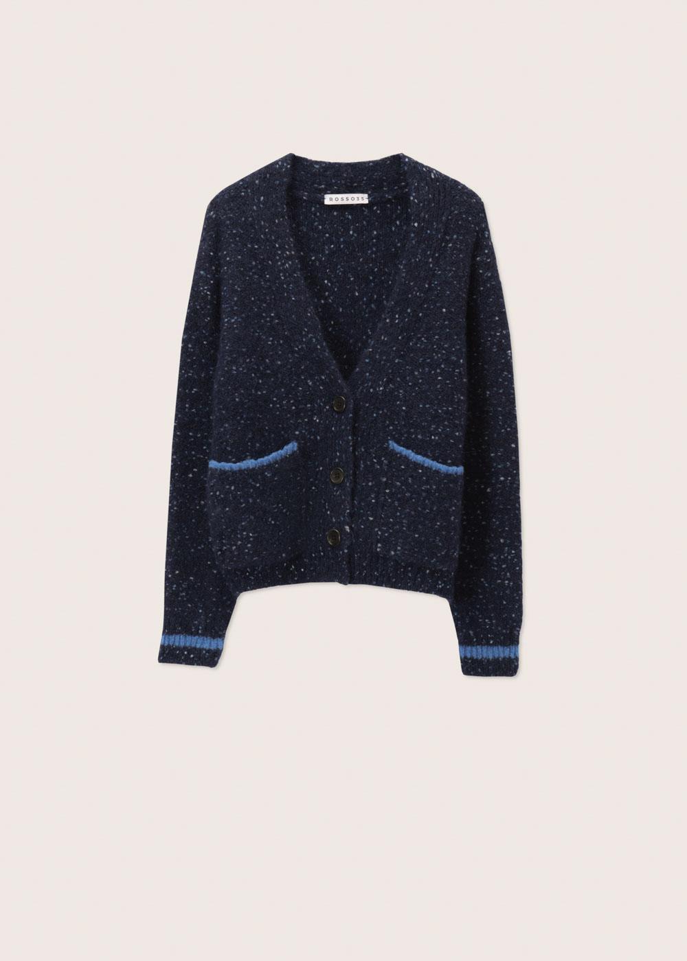 Rosso35 Cardigan oversize con contrasti Negozio
