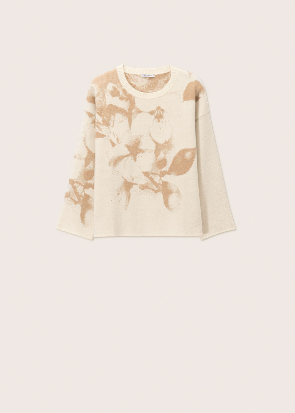 Rosso35 Felpa girocollo con stampa fiore jacquard In Saldo