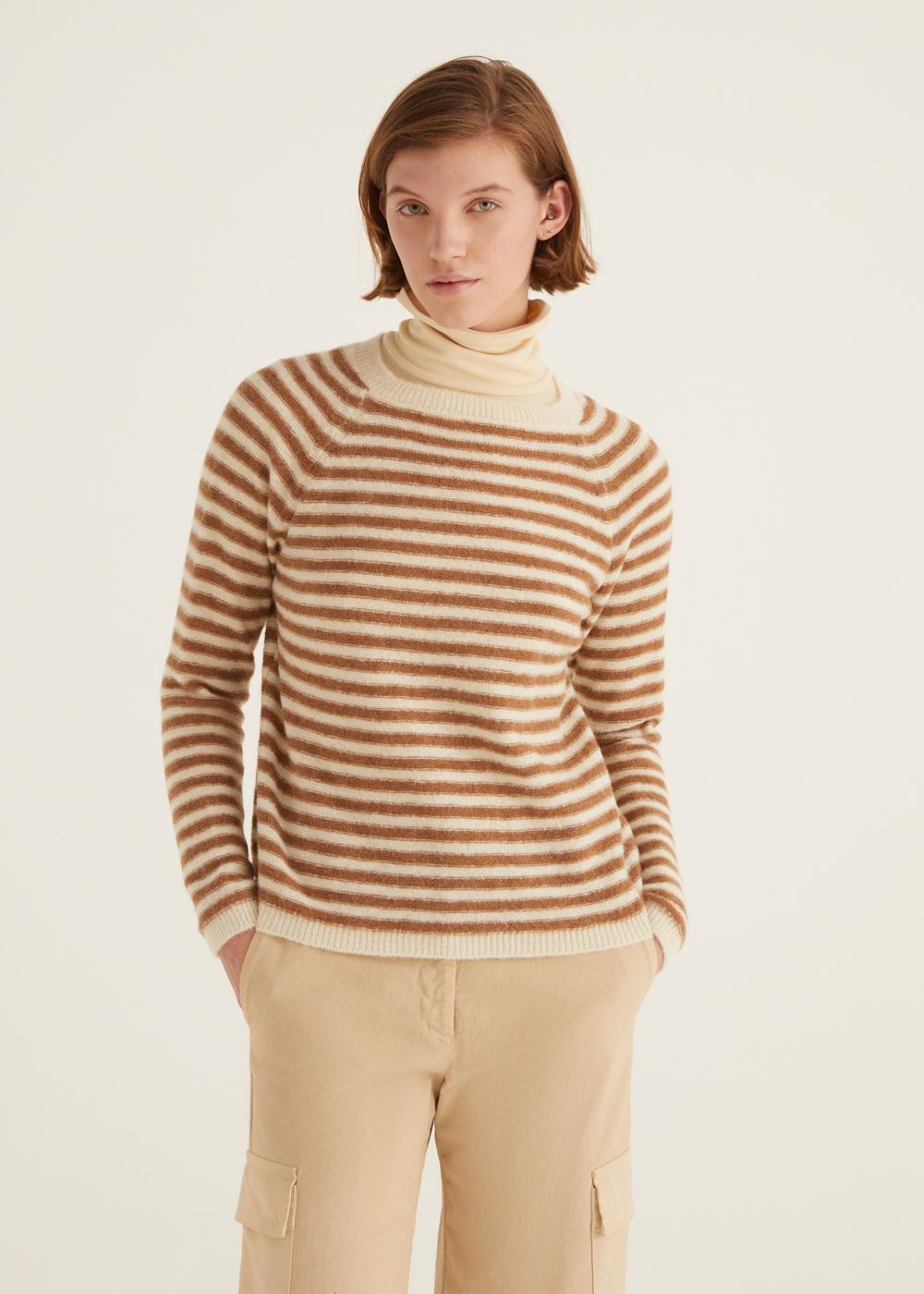 Rosso35 Maglia girocollo a righe Nuovo
