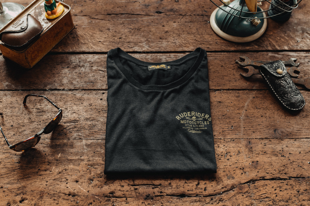 ﻿Rude Riders T-Shirt Donna Rude Riders Nera Sottocosto
