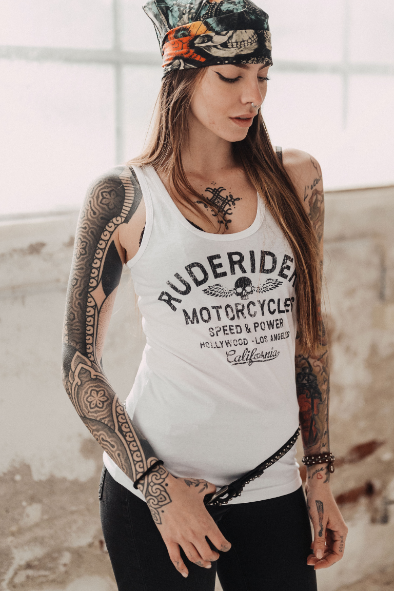 Rude Riders Canotta Donna Rude Riders Bianca Offerta