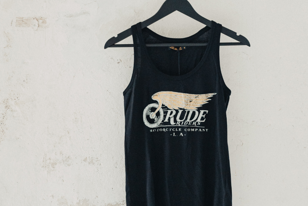 Rude Riders Canotta Donna Flying Wheel Nera Economico