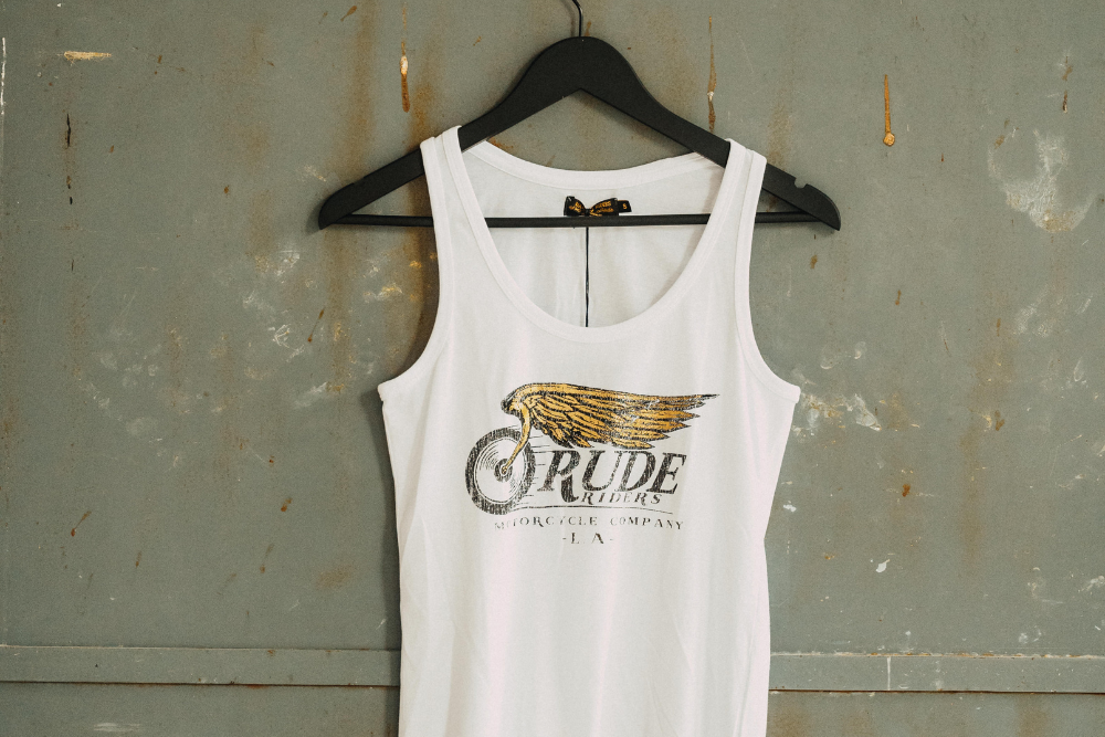 Rude Riders Canotta Donna Flying Wheel Bianca Outlet