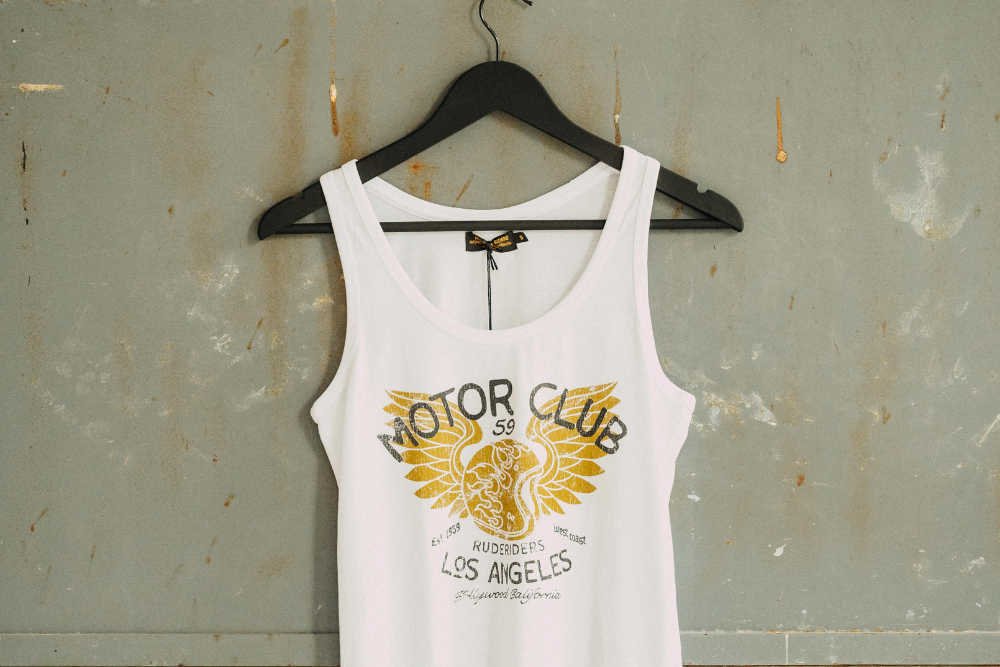 Rude Riders Canotta Donna Motor Brigade Bianca Offerte