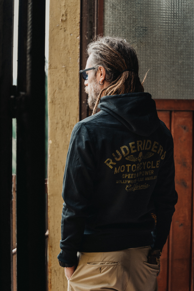 Rude Riders Felpa Unisex Cappuccio Ruderiders Vendita Calda