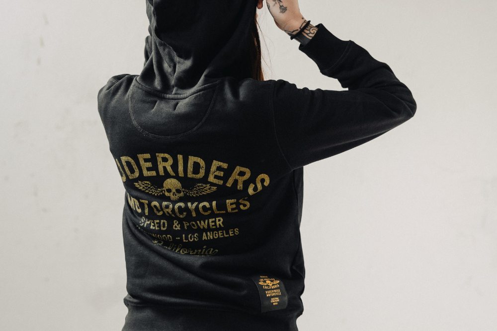 Rude Riders Felpa Unisex Cappuccio Ruderiders Vendita Calda