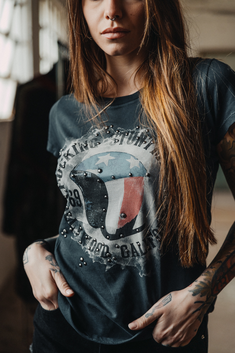 Rude Riders T-Shirt Donna Stunt W In Saldo