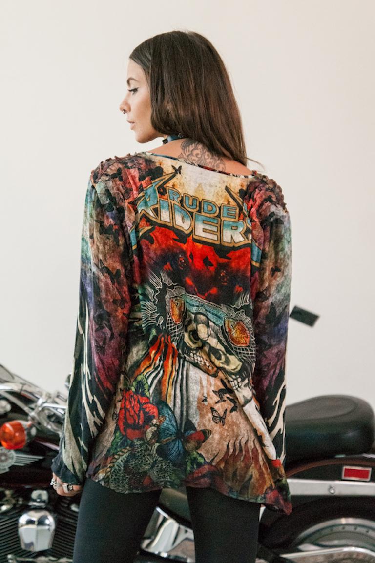 Rude Riders Shirt Donna Flying Indian Offerte