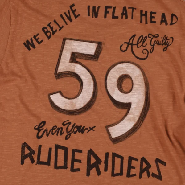 Rude Riders T-Shirt Uomo Flat Head Limited Ed Italy