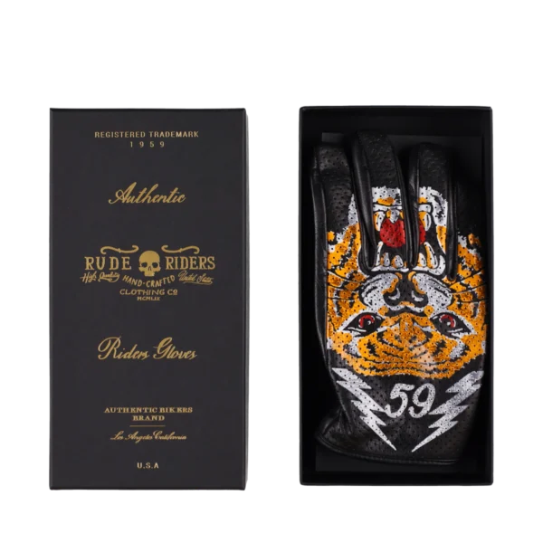 Rude Riders Guanti moto in pelle Tiger 2025