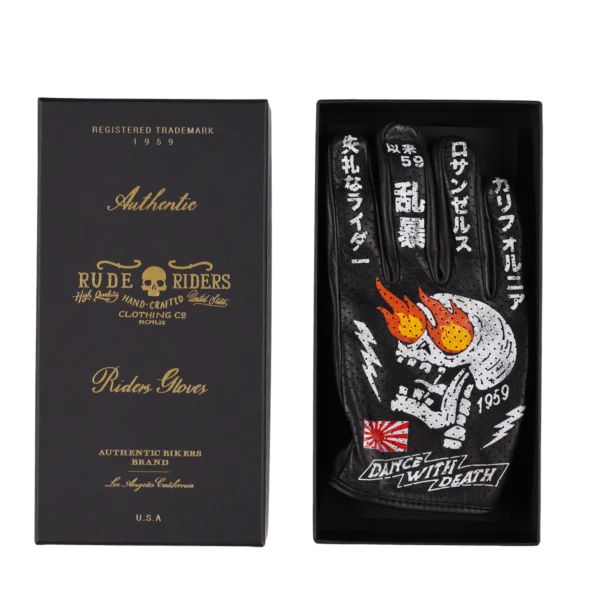 Rude Riders Guanti moto in pelle Yokohama Vendita