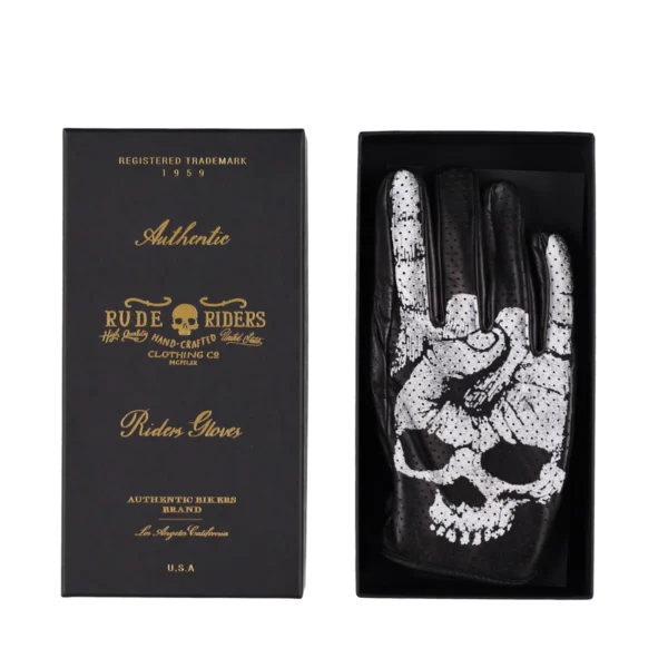Rude Riders Guanti moto in pelle Rock Promozione