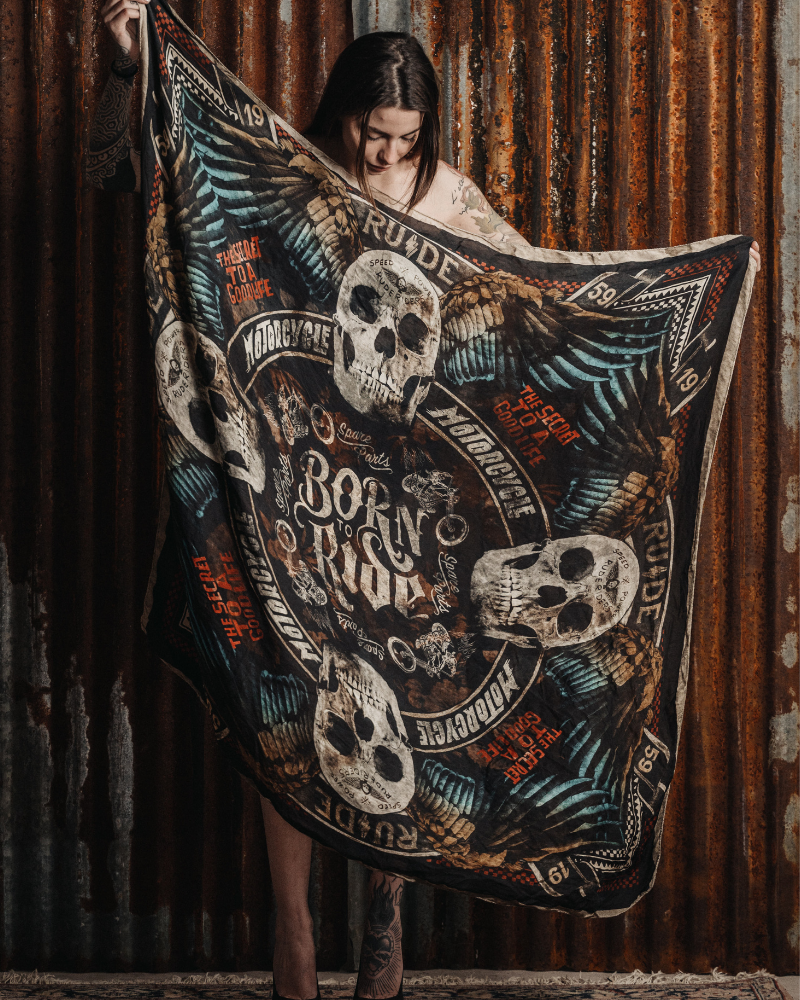Rude Riders Foulard Flying Skull Promozione Limitata