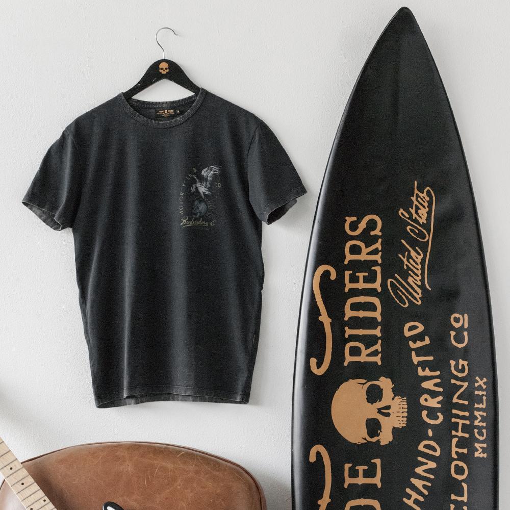 Rude Riders T-Shirt Uomo Skull & Eagle Sottocosto