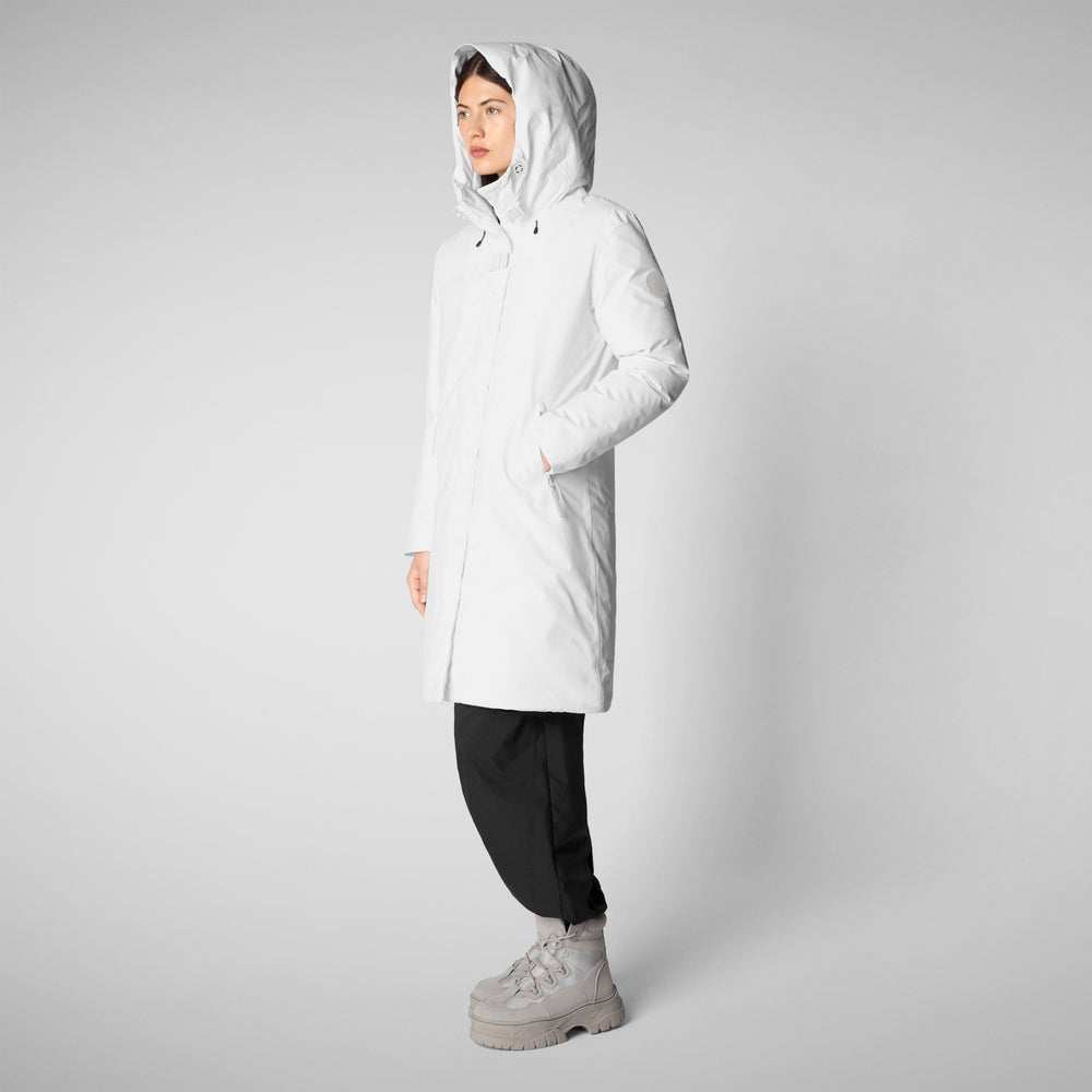Save the duck PARKA CON CAPPUCCIO DONNA YUA WHITE Economico