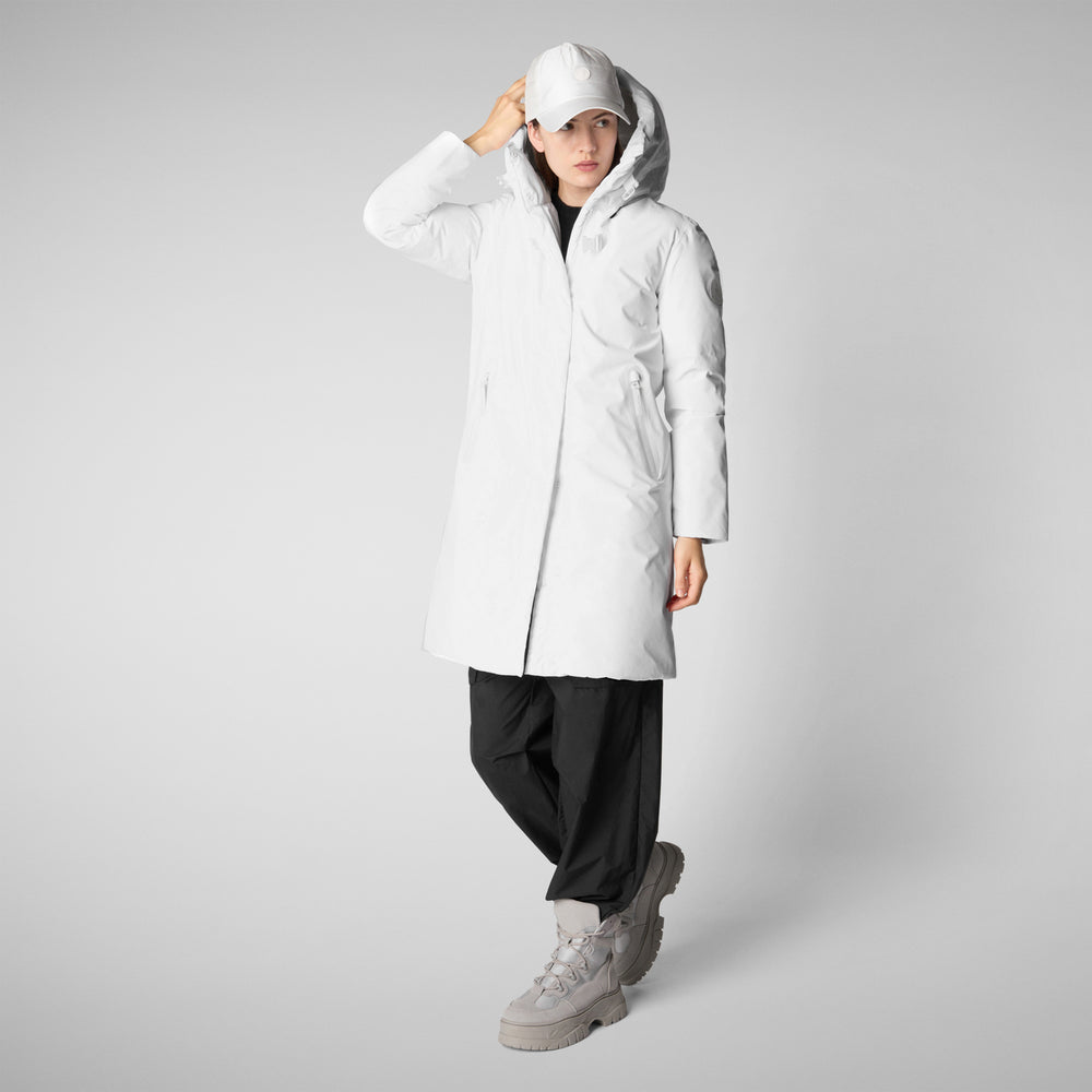 Save the duck PARKA CON CAPPUCCIO DONNA YUA WHITE Economico