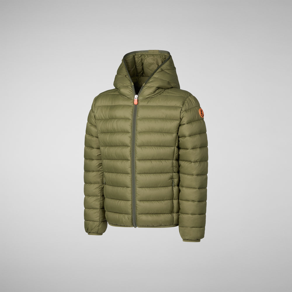 Save the duck PIUMINO ANIMAL FREE BAMBINO DONY DUSTY OLIVE Pezzi Unici