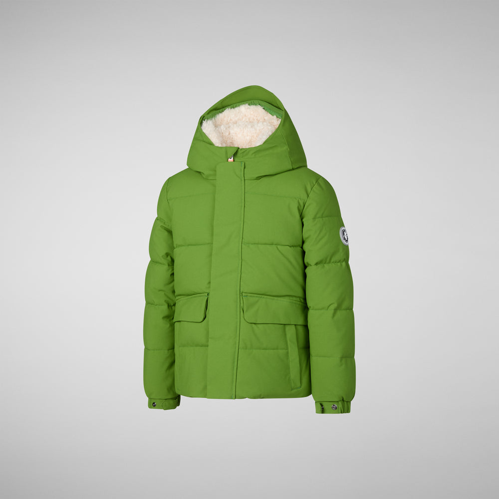 Save the duck PARKA CON CAPPUCCIO BAMBINO KLAUS VERDE ERBA Negozi Online