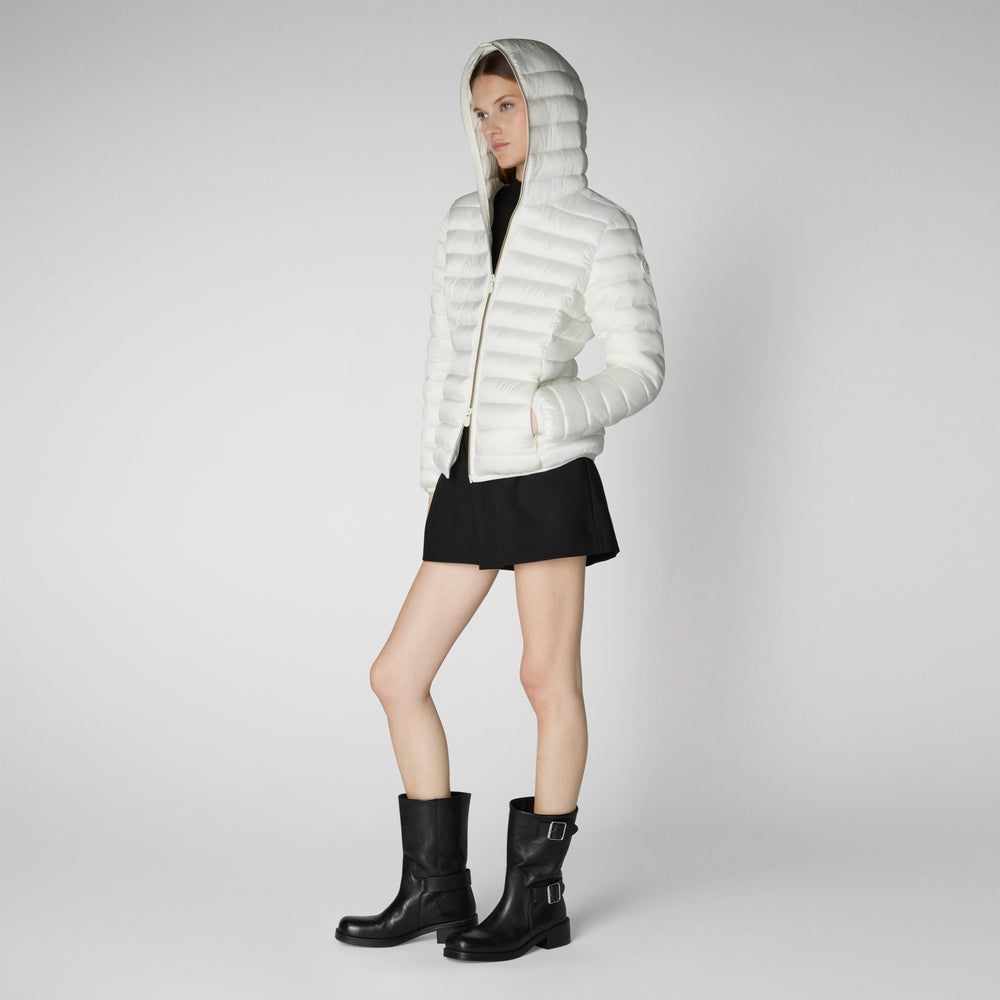 Save the duck PIUMINO ANIMAL FREE CON CAPPUCCIO DONNA ALEXIS BIANCO Shopping Online