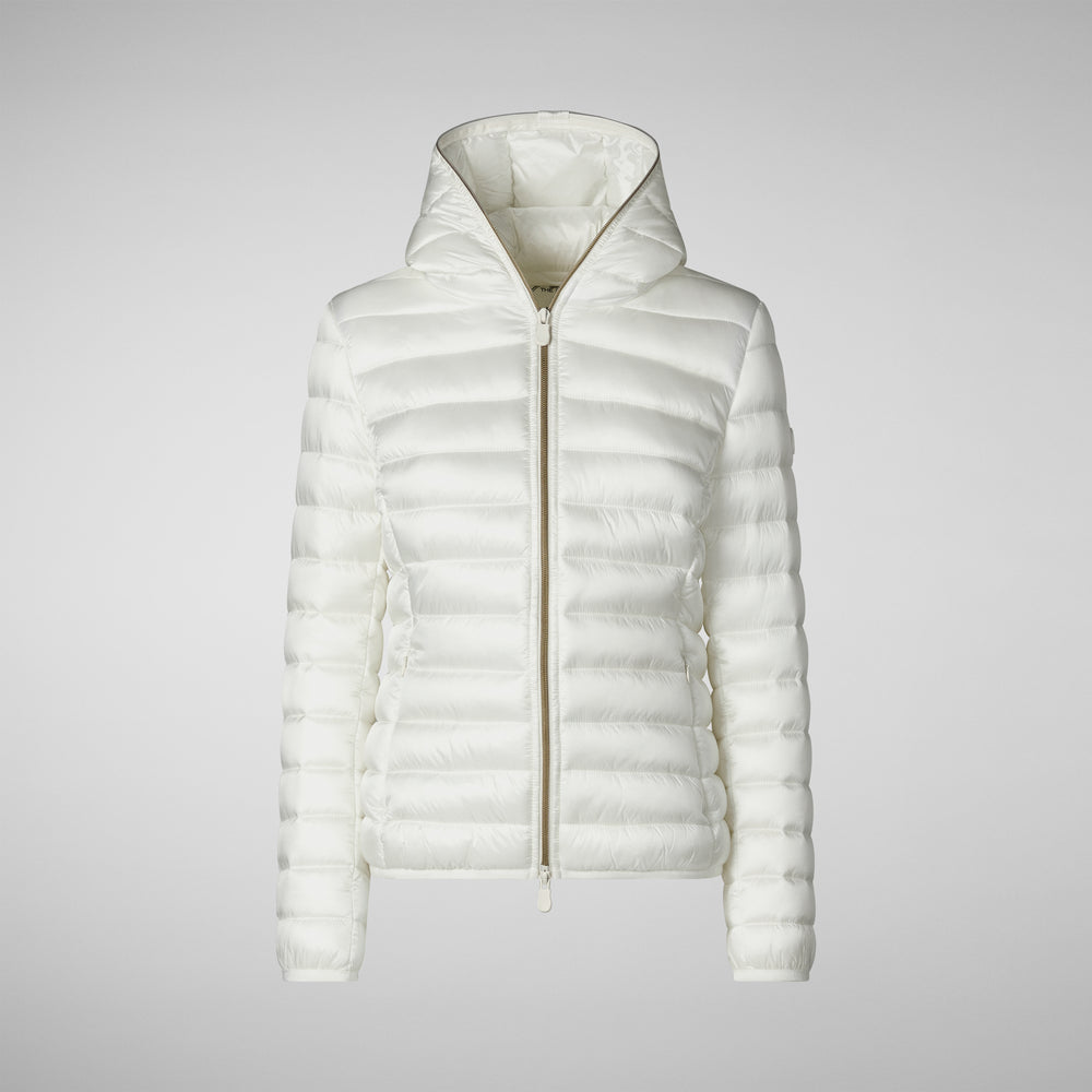Save the duck PIUMINO ANIMAL FREE CON CAPPUCCIO DONNA ALEXIS BIANCO Shopping Online