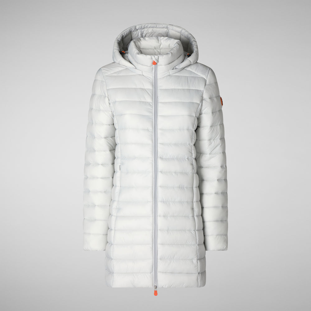 Save the duck PIUMINO ANIMAL FREE CON CAPPUCCIO DONNA CAROL GRIGIO GHIACCIO Prezzo Ridotto