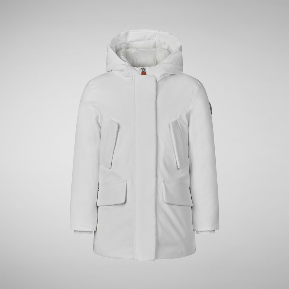 Save the duck PARKA CON CAPPUCCIO BAMBINA ALLY WHITE Economico