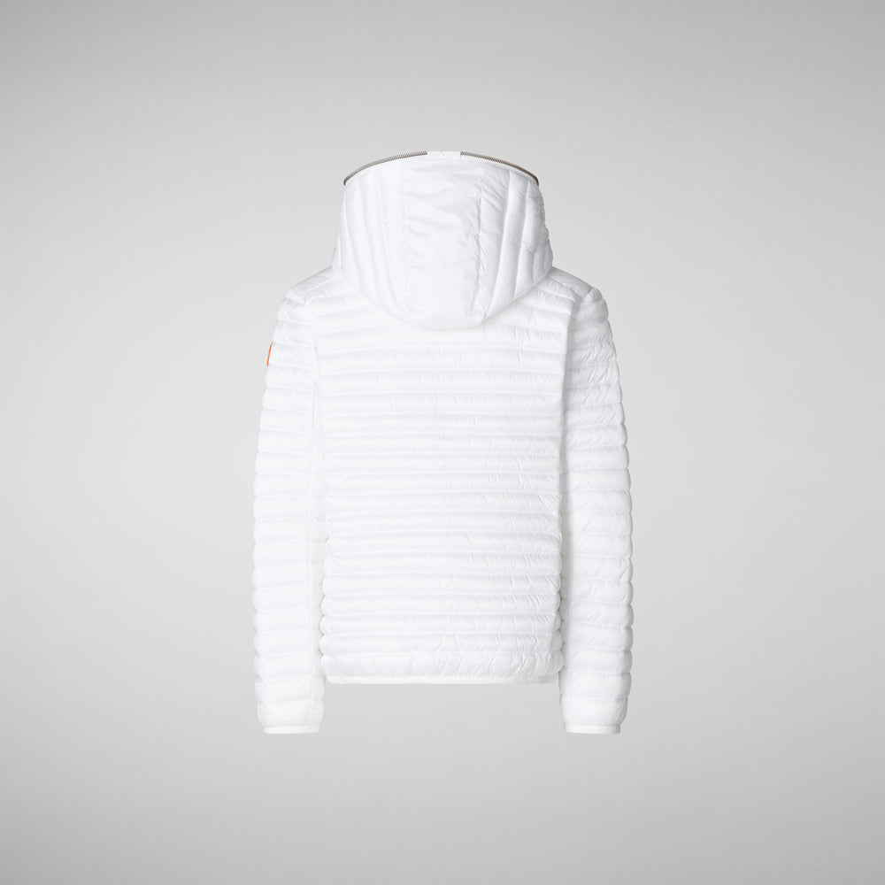 Save the duck PIUMINO ANIMAL FREE CON CAPPUCCIO BAMBINA ROSY bianco Online