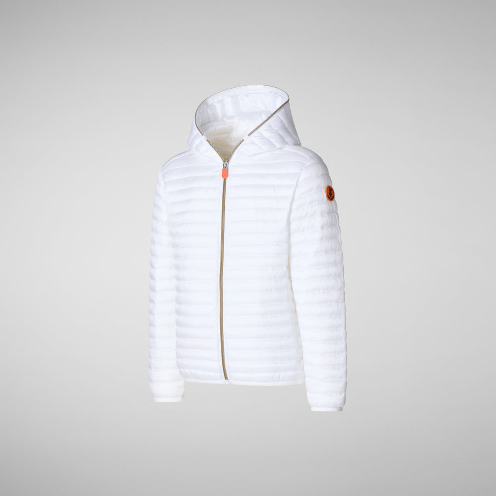 Save the duck PIUMINO ANIMAL FREE CON CAPPUCCIO BAMBINA ROSY bianco Online