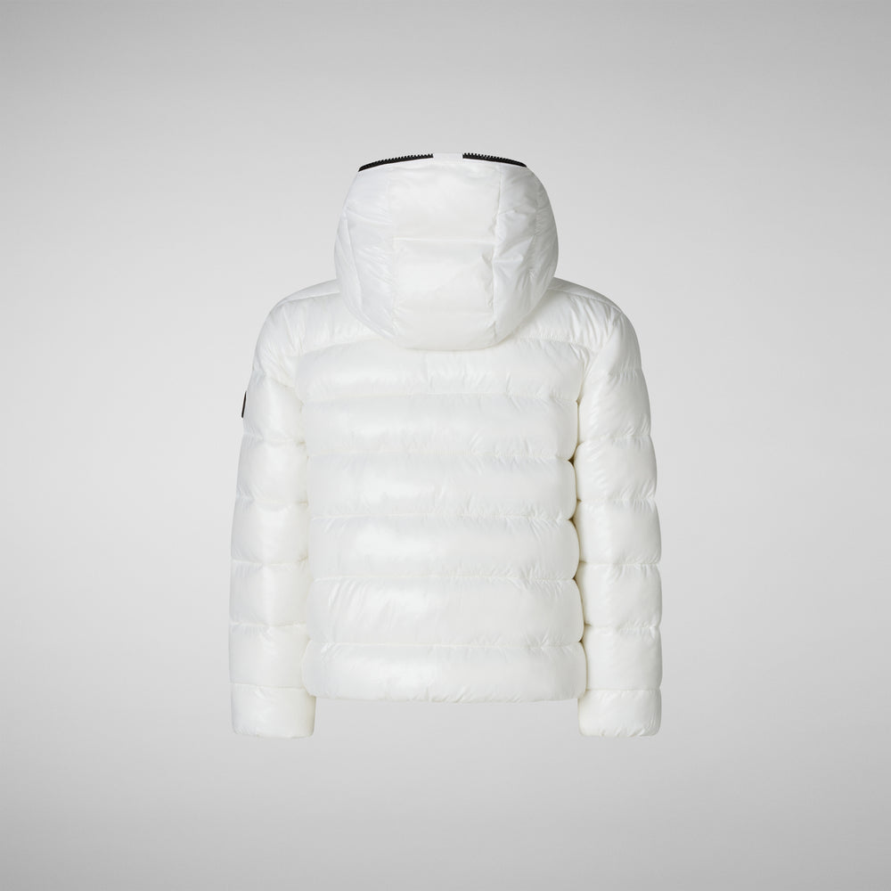 Save the duck BOMBER CON CAPPUCCIO BAMBINA IMARA BIANCO Saldi