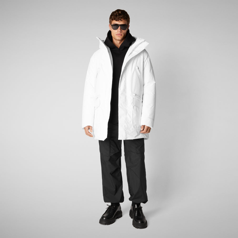 Save the duck PARKA UOMO HARVEY IN WHITE In Saldo