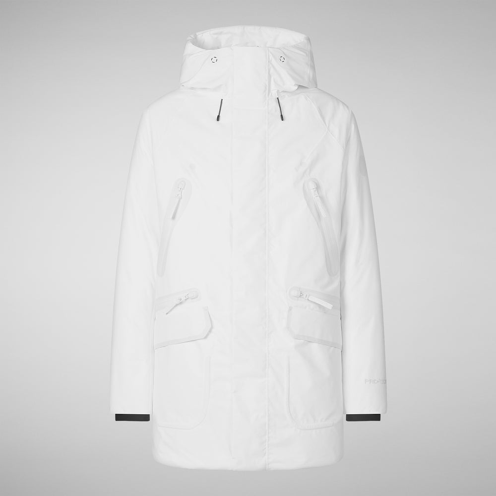 Save the duck PARKA UOMO HARVEY IN WHITE In Saldo