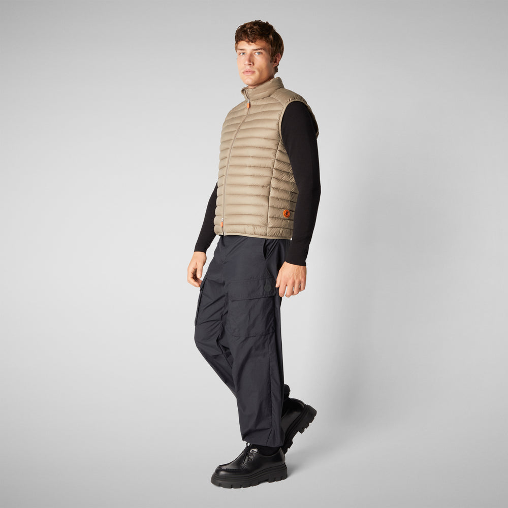 Save the duck Gilet imbottito uomo Adam Grigio elefante Qualità