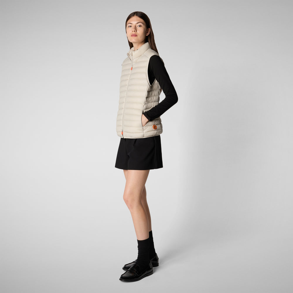Save the duck Gilet imbottito donna Charlotte Beige chiaro Spedizione Gratuita