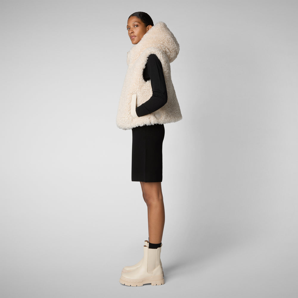 Save the duck GILET CON CAPPUCCIO DONNA KLARA BEIGE Soddisfazione Garantita