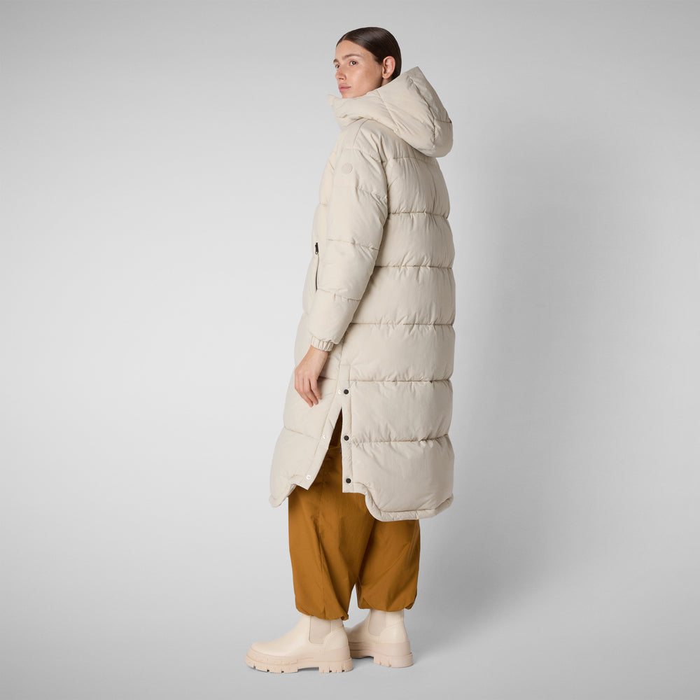 Save the duck PIUMINO ANIMAL FREE DONNA HALESIA RAINY BEIGE Consegna Veloce