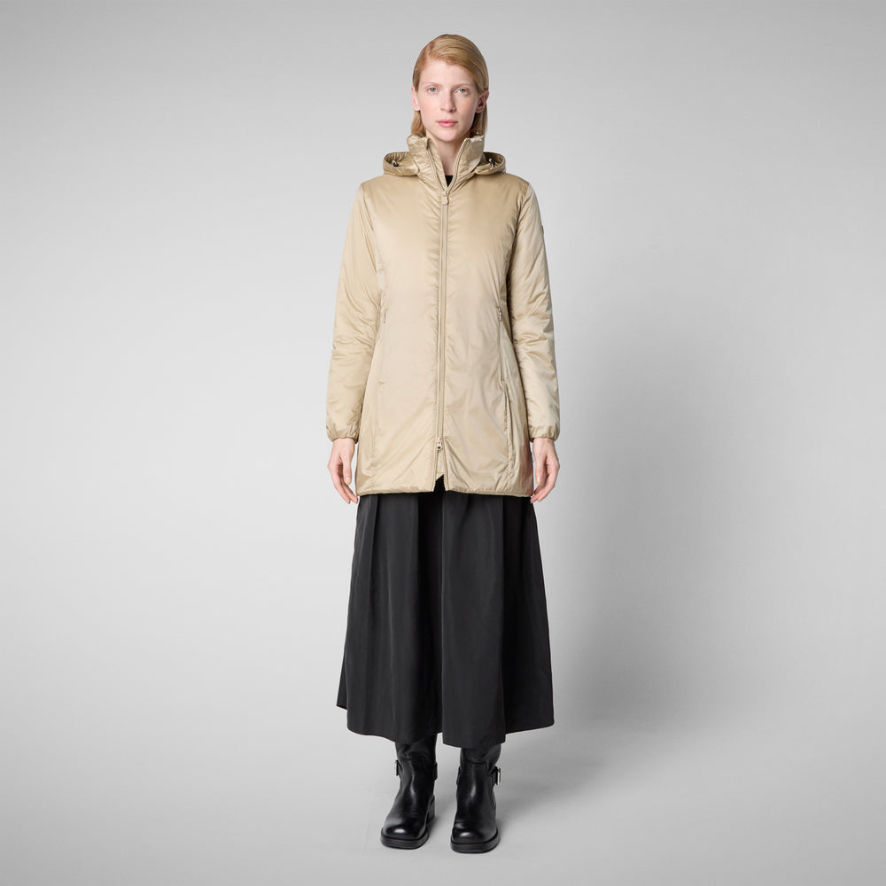 Save the duck CAPPOTTO CON CAPPUCCIO RHIA BEIGE Promozione Limitata