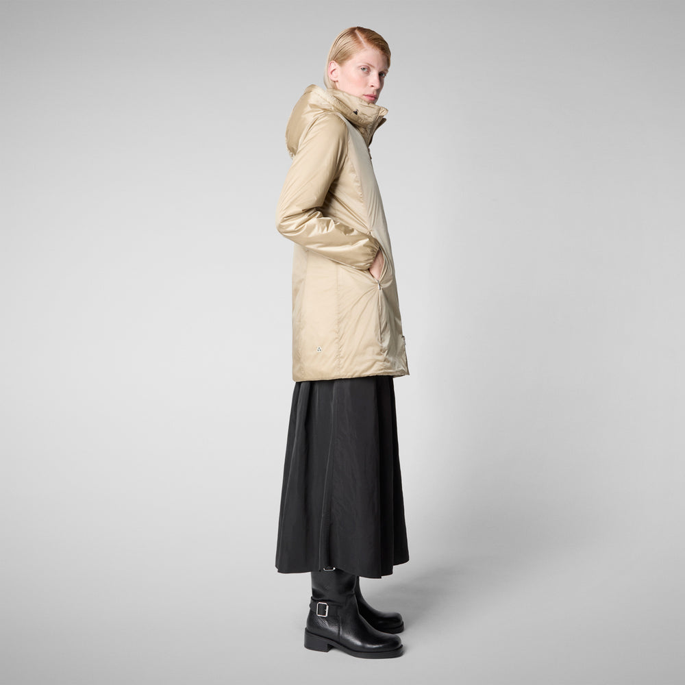 Save the duck CAPPOTTO CON CAPPUCCIO RHIA BEIGE Promozione Limitata