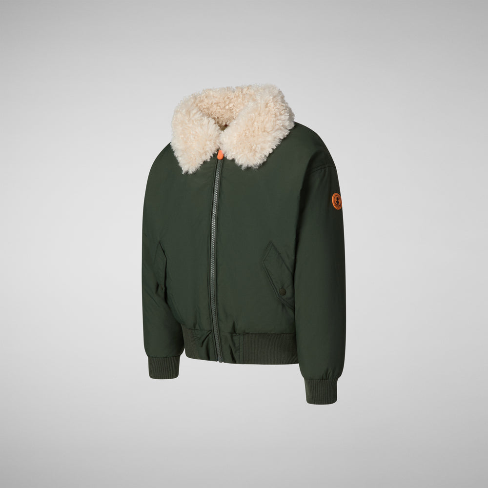 Save the duck GIACCA BOMBER DRAVEN IN LAND GREEN Vendita Economica