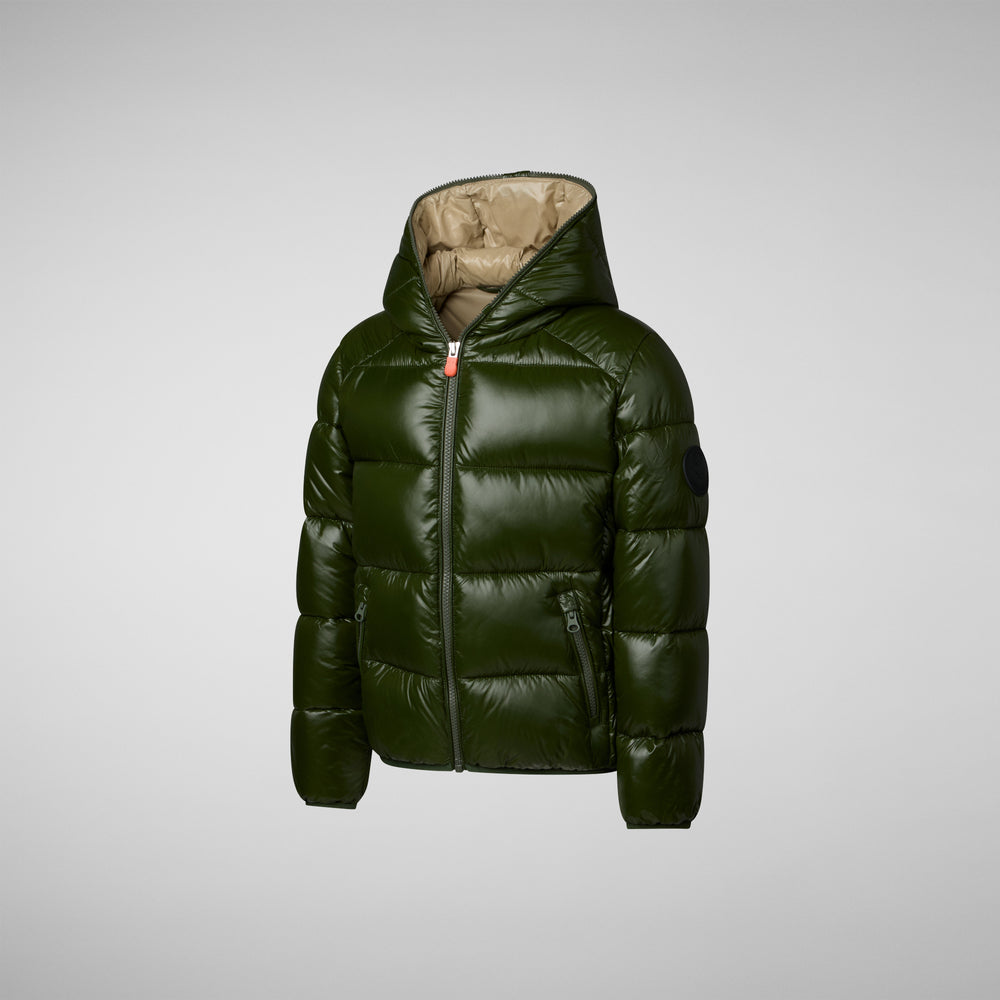 Save the duck PIUMINO ANIMAL FREE BAMBINO ARTIE VERDE BOSCO Saldi Di Fabbrica